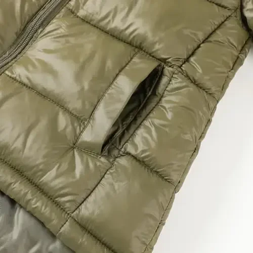 HILEELANG Toddler Kids Dinosaur Hooded Puffer Jacket Lightweight Warm Quilted Coat Outerwear for Fall and Mild Winter - 4