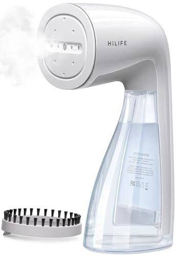 HiLIFE Giyim Buhar Makinesi, 1100W Giyim Buharlayıcı, Geniş 300ml Tank ile Hızlı Kırışık Giderme, Tüm Kumaşlar İçin Ideal, Kullanımı Kolay, Kompakt ve Taşınabilir Seyahat Giyim Buhar Makinesi (beyaz) - 1