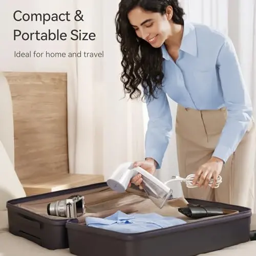 HiLIFE Upgraded Steamer for Clothes, Handheld & Portable, 1100W Powerful Steam, 300ml Big Capacity & No Leak Design, 30S Fast Heat-up, Quick Wrinkle Remover, Compact Size for Travel, ONLY 120V - 5