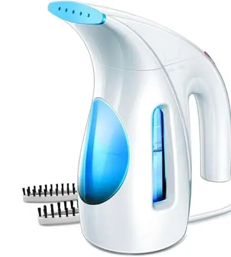 HiLIFE Steamer for Clothes, Portable Handheld Clothing Steamer, 240ml Big Capacity, 700W, Strong Power, Fabric Quick Wrinkle Remover for Home, Office, Travel (ONLY FOR 120V)-Maya Blue - 1