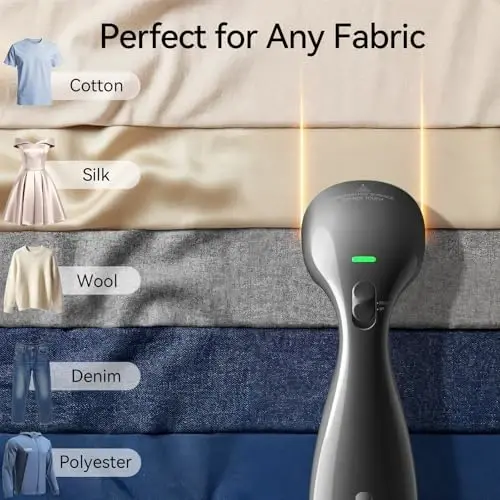 HiLIFE Steamer for Clothes, 1100W Clothes Steamer, Fast Wrinkle Removal with Large 300ml Tank, Ideal for All Fabrics, Easy to Use, Compact and Portable Travel Garment Steamer - HILIFE (1)