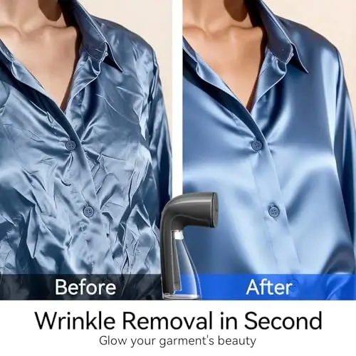 HiLIFE Steamer for Clothes, 1100W Clothes Steamer, Fast Wrinkle Removal with Large 300ml Tank, Ideal for All Fabrics, Easy to Use, Compact and Portable Travel Garment Steamer - 3