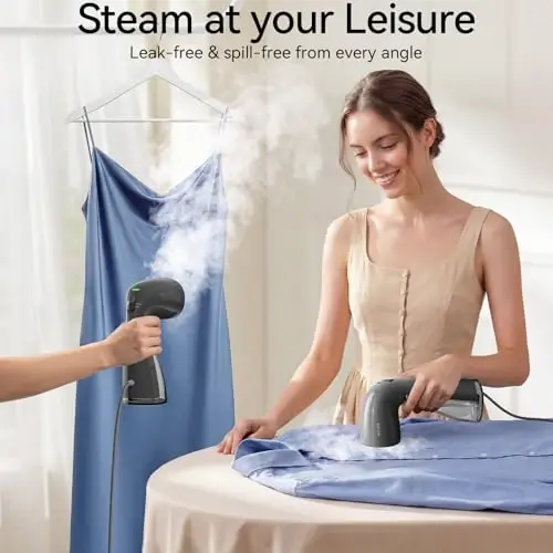 HiLIFE Steamer for Clothes, 1100W Clothes Steamer, Fast Wrinkle Removal with Large 300ml Tank, Ideal for All Fabrics, Easy to Use, Compact and Portable Travel Garment Steamer - 4