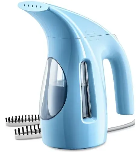 HiLIFE Steamer for Clothes, Portable Handheld Design, 240ml Big Capacity, 700W, Strong Penetrating Steam, Removes Wrinkle, for Home, Office(ONLY FOR 120V) (Blue) 