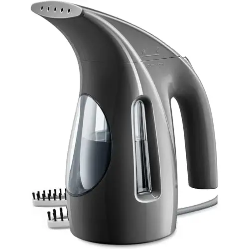 HiLIFE Steamer for Clothes, Portable Handheld Design, 240ml Big Capacity, 700W, Strong Penetrating Steam, Removes Wrinkle, for Home, Office(ONLY FOR 120V)-Black - HILIFE