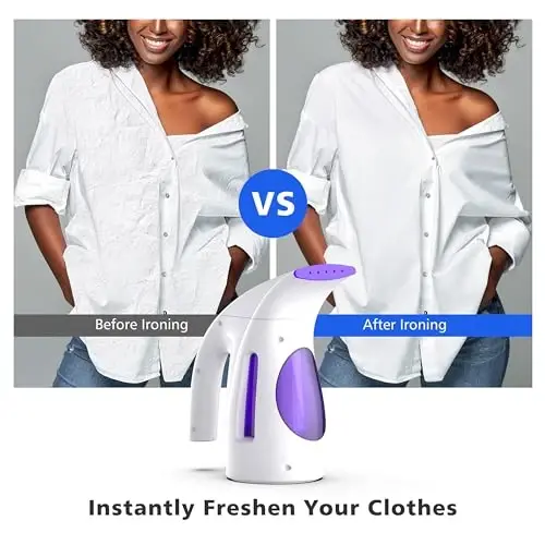 HiLIFE Steamer for Clothes, Portable Handheld Design, 240ml Big Capacity, 700W, Strong Penetrating Steam, Removes Wrinkle, for Home, Office and Travel(ONLY FOR 120V) - 3