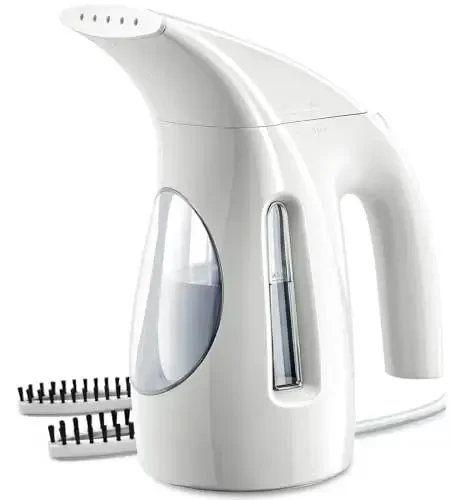 HiLIFE Kiyim uchun bug'lagich, Portativ Qo'lda Dizayn, 240ml Katta Sig'im, 700W, Kuchli Kirib Boruvchi Bug', Ajinlarni Yo'qotadi, Uy, Ofis va Sayohat uchun (FAQAT 120V uchun)(Oq) - 1