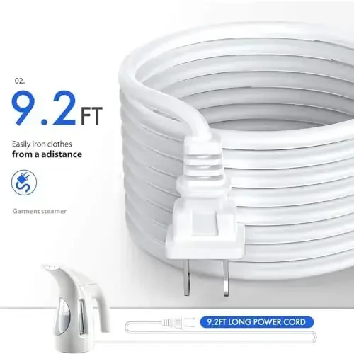 HiLIFE Kiyim uchun bug'lagich, Portativ Qo'lda Dizayn, 240ml Katta Sig'im, 700W, Kuchli Kirib Boruvchi Bug', Ajinlarni Yo'qotadi, Uy, Ofis va Sayohat uchun (FAQAT 120V uchun)(Oq) - 6