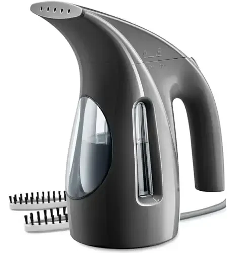 HiLIFE Kiyim uchun bug'lash moslamasi, Portativ qo'lda dizayn, 240 ml katta sig'imli, 700W, Kuchli kirib boruvchi bug', Ajinlarni yo'q qiladi, Uy, Ofis uchun (FAQAT 120V UCHUN)-Qora - HILIFE