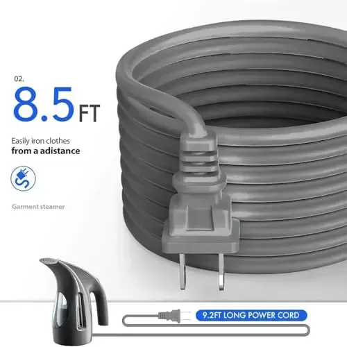 HiLIFE Kiyim uchun bug'lash moslamasi, Portativ qo'lda dizayn, 240 ml katta sig'imli, 700W, Kuchli kirib boruvchi bug', Ajinlarni yo'q qiladi, Uy, Ofis uchun (FAQAT 120V UCHUN)-Qora - 6