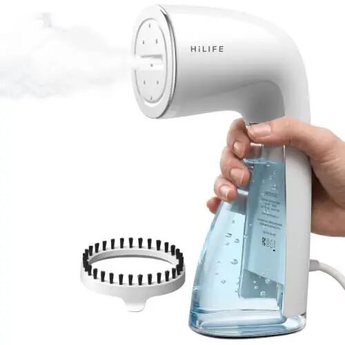 HiLIFE Steamer for Clothes, 1100W Handheld Portable Steamer, 120V Only | 1100W powerful steam, 30S fast heat-up, 300ml tank, leak-proof design for easy wrinkle removal at home or while traveling. - HILIFE