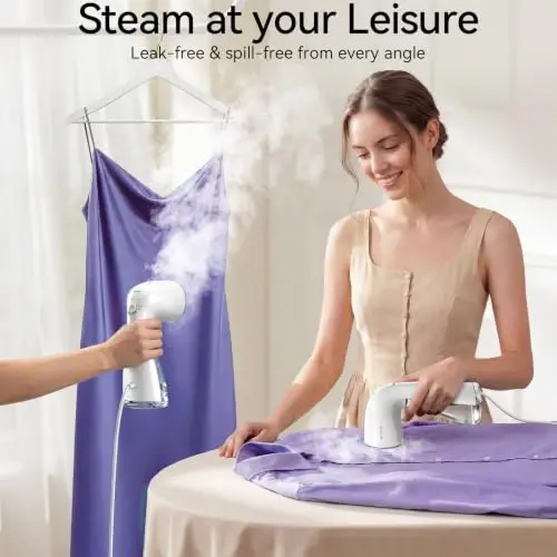 HiLIFE Steamer for Clothes, 1100W Handheld Portable Steamer, 120V Only | 1100W powerful steam, 30S fast heat-up, 300ml tank, leak-proof design for easy wrinkle removal at home or while traveling. - 5