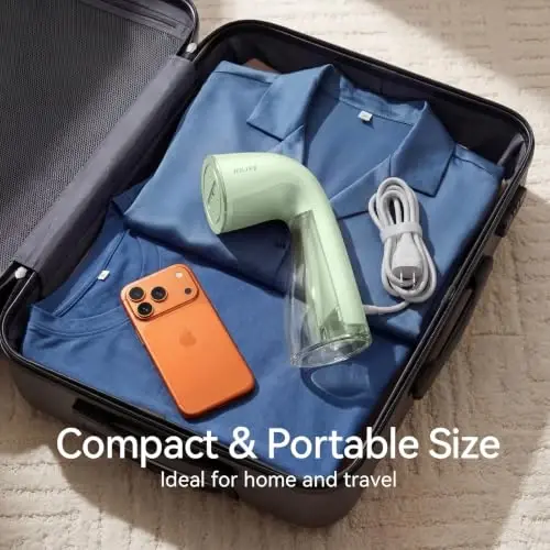 HiLIFE Steamer for Clothes, 1100W Handheld Portable Steamer, 120V Only | 1100W powerful steam, 30S fast heat-up, 300ml tank, leak-proof design for easy wrinkle removal at home or while traveling. - 5