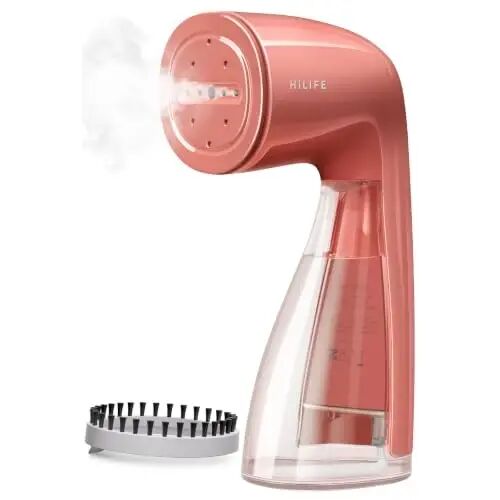 HiLIFE Steamer for Clothes, 1100W Handheld Portable Steamer, 120V Only | 1100W powerful steam, 30S fast heat-up, 300ml tank, leak-proof design for easy wrinkle removal at home or while traveling. - 1