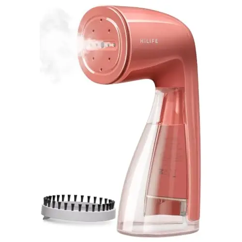 HiLIFE Steamer for Clothes, 1100W Handheld Portable Steamer, 120V Only | 1100W powerful steam, 30S fast heat-up, 300ml tank, leak-proof design for easy wrinkle removal at home or while traveling. - 1