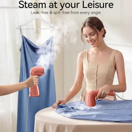 HiLIFE Steamer for Clothes, 1100W Handheld Portable Steamer, 120V Only | 1100W powerful steam, 30S fast heat-up, 300ml tank, leak-proof design for easy wrinkle removal at home or while traveling. - 5