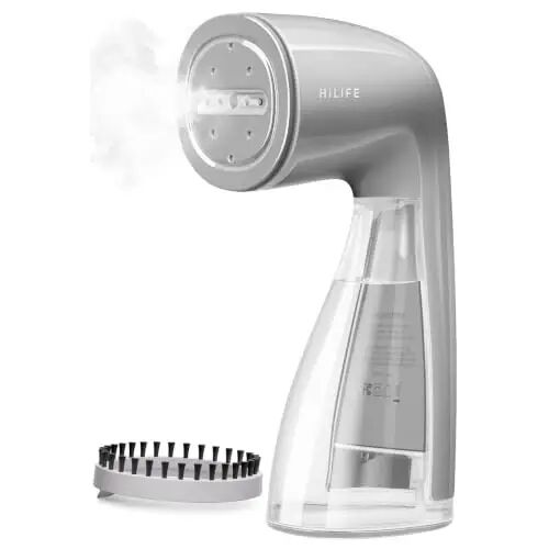 HiLIFE Steamer for Clothes, 1100W Handheld Portable Steamer, 120V Only | 1100W powerful steam, 30S fast heat-up, 300ml tank, leak-proof design for easy wrinkle removal at home or while traveling. - HILIFE