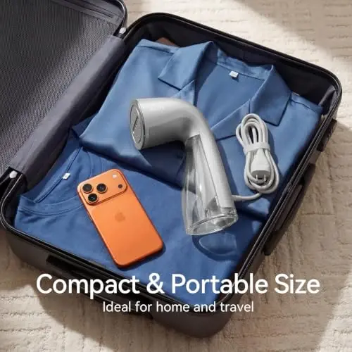 HiLIFE Steamer for Clothes, 1100W Handheld Portable Steamer, 120V Only | 1100W powerful steam, 30S fast heat-up, 300ml tank, leak-proof design for easy wrinkle removal at home or while traveling. - 5