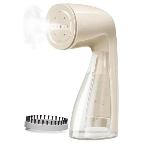 HiLIFE Steamer for Clothes, 1100W Handheld Portable Steamer, 120V Only | 1100W powerful steam, 30S fast heat-up, 300ml tank, leak-proof design for easy wrinkle removal at home or while traveling. - HILIFE