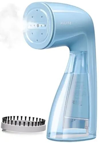 HiLIFE Steamer for Clothes, 1100W Handheld Portable Steamer, 120V Only | 1100W powerful steam, 30S fast heat-up, 300ml tank, leak-proof design for easy wrinkle removal at home or while traveling. - 1