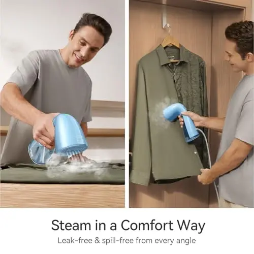 HiLIFE Steamer for Clothes, 1100W Handheld Portable Steamer, 120V Only | 1100W powerful steam, 30S fast heat-up, 300ml tank, leak-proof design for easy wrinkle removal at home or while traveling. - 6