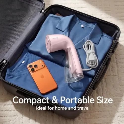HiLIFE Steamer for Clothes, 1100W Handheld Portable Steamer, 120V Only | 1100W powerful steam, 30S fast heat-up, 300ml tank, leak-proof design for easy wrinkle removal at home or while traveling. - 5