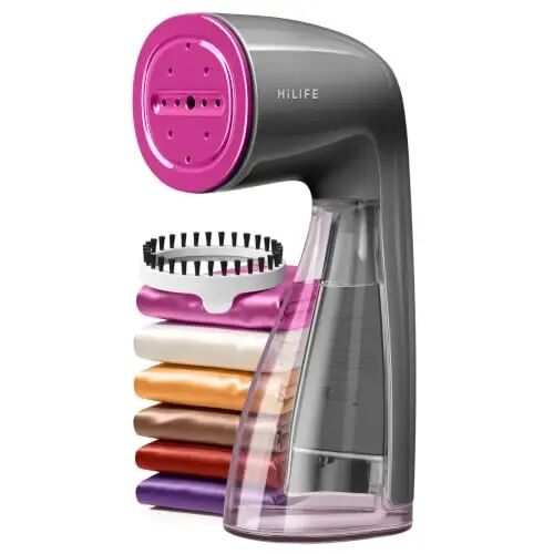 HiLIFE Steamer for Clothes, 1100W Handheld Portable Steamer, 120V Only | 1100W powerful steam, 30S fast heat-up, 300ml tank, leak-proof design for easy wrinkle removal at home or while traveling. - 1