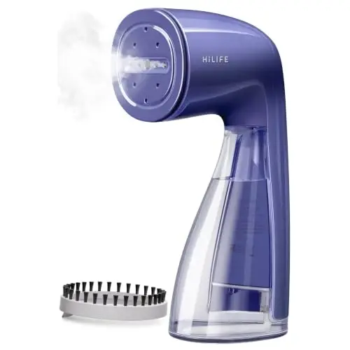 HiLIFE Steamer for Clothes, 1100W Handheld Portable Steamer, 120V Only | 1100W powerful steam, 30S fast heat-up, 300ml tank, leak-proof design for easy wrinkle removal at home or while traveling. - 1