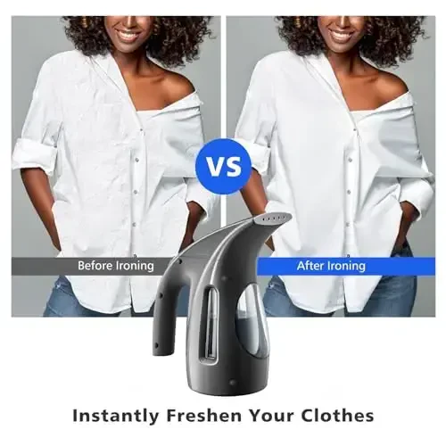 HiLIFE Steamer for Clothes, Portable Handheld Design, 240ml Big Capacity, 700W, Strong Penetrating Steam, Removes Wrinkle, for Home, Office(ONLY FOR 120V)-Black - 3