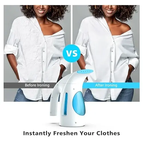 HiLIFE Steamer for Clothes, Portable Handheld Design, 240ml Big Capacity, 700W, Strong Penetrating Steam, Removes Wrinkle, for Home, Office(ONLY FOR 120V) (Blue) - 5