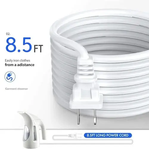 HiLIFE Steamer for Clothes, Portable Handheld Design, 240ml Big Capacity, 700W, Strong Penetrating Steam, Removes Wrinkle, for Home, Office(ONLY FOR 120V) White - 4