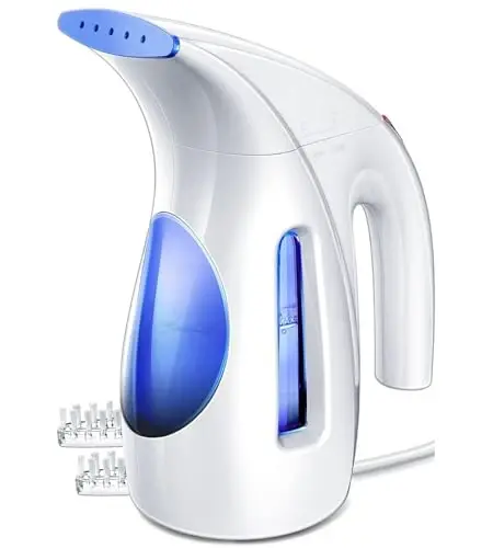 HiLIFE Steamer for Clothes, Portable Handheld Design, 240ml Big Capacity, 700W, Strong Penetrating Steam, Removes Wrinkle, for Home, Office and Travel(ONLY FOR 120V) (Ocean Blue) - 1