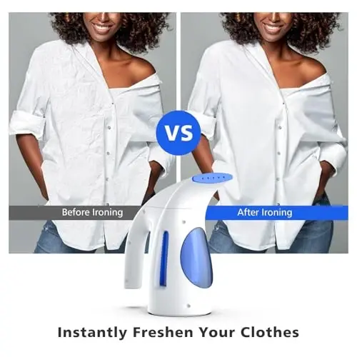 HiLIFE Steamer for Clothes, Portable Handheld Design, 240ml Big Capacity, 700W, Strong Penetrating Steam, Removes Wrinkle, for Home, Office and Travel(ONLY FOR 120V) (Ocean Blue) - 4