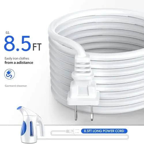 HiLIFE Steamer for Clothes Upgraded, Portable Handheld Clothing Steamer, 240ml Big Capacity, 700W, Strong Power, Fabric Quick Wrinkle Remover with Brush for Home, Office, Travel (ONLY 120V) -Blue - 3