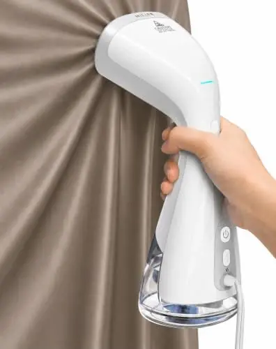 HiLIFE Upgraded 6300Pa Vacuum Steamer for Clothes with Touch-Control Steam | 1875W High Power Clothes Steamer with Suction, 300ml Large Tank, Leak-Free, 9.18ft Cord, 25s Fast Heat-Up, 110-120V Only - 1