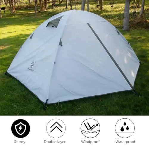 HILLMAN 1/2/3/4 Person Tents for Camping Instant Lightweight Backpacking Tents Easy Set Up Waterproof Family Camping Tent with Rainfly & Carry Bag Portable Dome Tent for Camping Hiking & Traveling - 5
