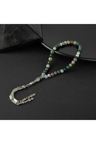 Hind Agati tabiiy tosh tasbehi 33 talik - 6mm - 3