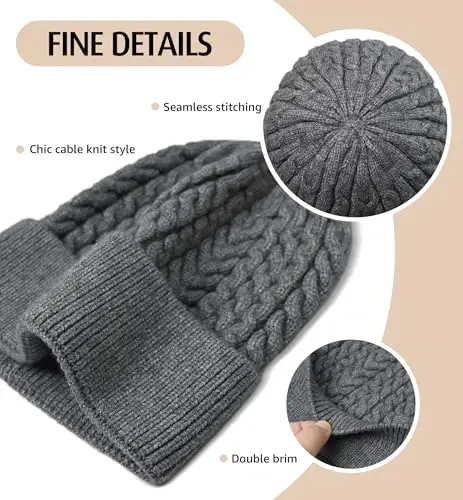 HiRui Knit Beanie Hats for Men Women Winter Hats Skull Caps Warm Classic Slouchy - HIRUI TECH (1)