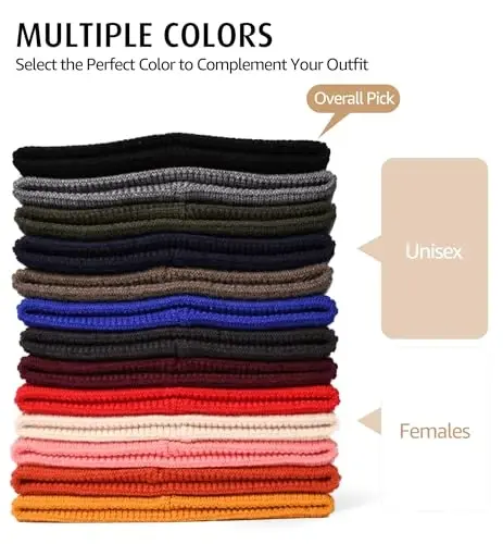 HiRui Knit Beanie Hats for Men Women Winter Hats Skull Caps Warm Classic Slouchy - 4