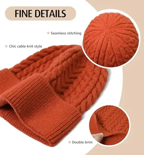 HiRui Knit Beanie Hats for Men Women Winter Hats Skull Caps Warm Classic Slouchy - 2