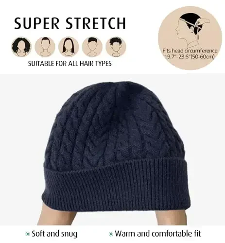HiRui Knit Beanie Hats for Men Women Winter Hats Skull Caps Warm Classic Slouchy - 3