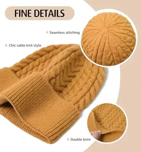 HiRui Knit Beanie Hats for Men Women Winter Hats Skull Caps Warm Classic Slouchy - HiRui Tech