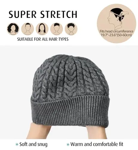 HiRui Knit Beanie Hats for Men Women Winter Hats Skull Caps Warm Classic Slouchy - 3