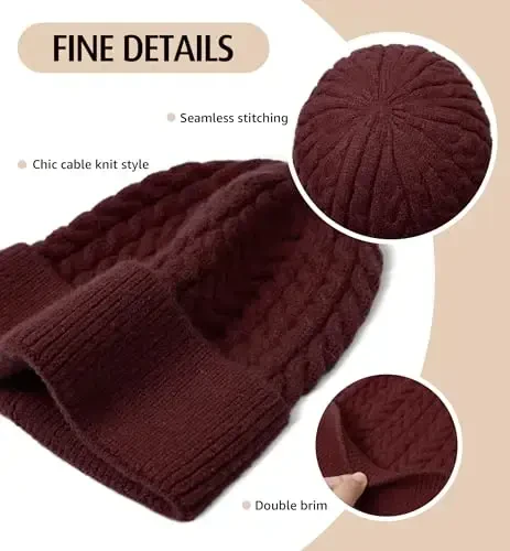 HiRui Knit Beanie Hats for Men Women Winter Hats Skull Caps Warm Classic Slouchy - 2