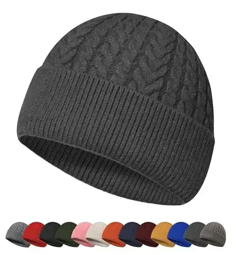 HiRui Knit Beanie Hats for Men Women Winter Hats Skull Caps Warm Classic Slouchy - HIRUI