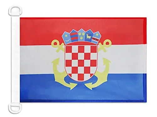 Croatia Naval Ensign NAUTICAL Flag 18'' x 12'' - Croatian War flags 30 x 45 cm. - Banner 12x18 in for boat - AZ FLAG 