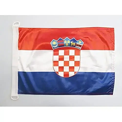 Croatia NAUTICAL Flag 18'' x 12'' - Croatian flags 30 x 45 cm. - Banner 12x18 in for boat - AZ FLAG - 1