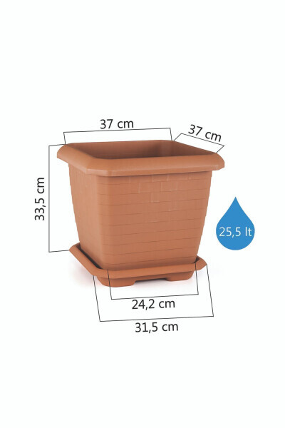 Hisar Square Planter 25.3 Lt Outdoor And Indoor Planter - 3
