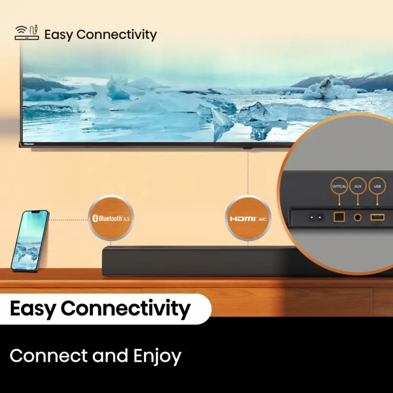 Hisense 5.1 Channel 540W Wireless Subwoofer va 2 ta simsiz orqa karnayli saundbar (HS5100) - 5