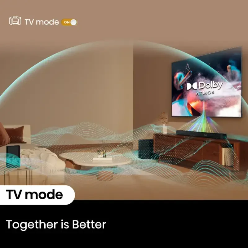 Hisense 5.1 Channel 540W Soundbar with Wireless Subwoofer and 2 Wireless Rear Speakers (HS5100) - 8